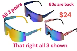 Wholesale Lot 3 Pairs Over Size Sunglasses Sa605v - Picture 1 of 4