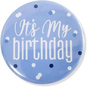 It'S My Birthday Button Pin Happy Birthday Tinplate Badge Pin for Women Men Girl - Picture 1 of 12