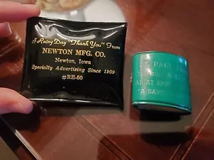 Vintage 1960's Snap Bonnet Rain Hat Jumbo Extra Mini Plastic Travel Case - Picture 1 of 4