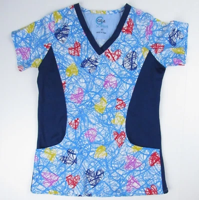 Gem Scrubs V-Neck Pockets Top Women's Size XS - Image 1 of 4