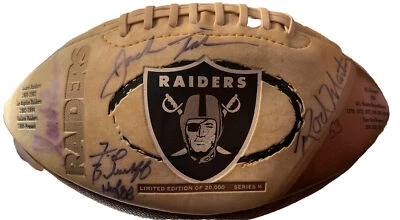 Participantes del Super Bowl RAIDERS Fútbol Firmado STABLER BROWN ALLEN++ (JSA LOA) Foto 1 de 4