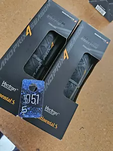 Pair of Continental Grand Prix 4-Season BLACK Clincher Road Tires 700 x 25 - Picture 1 of 2
