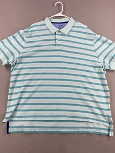 Camisa polo Chaps Everyday para hombre XXL 2XL azul blanco a rayas manga corta de rugby - Imagen 1 de 16
