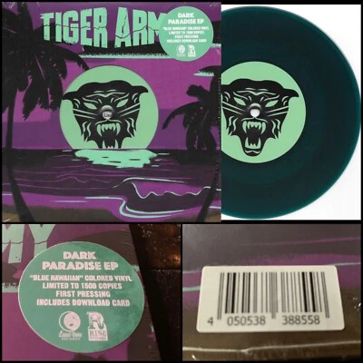 TIGER ARMY Dark Paradise EP 7” Blue Hawaiian Vinyl SEALED-AFI Lana Del Rey Foto 1 de 4