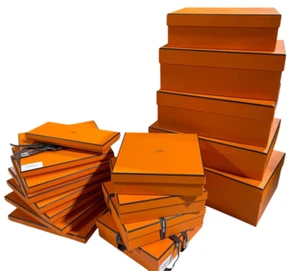 Hermes Authentic Assorted 19 ITEMS - Empty Boxes diffrent size+ 2 Bags NEW - Picture 1 of 6