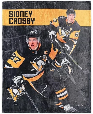 Pittsburgh Penguins NHL Sidney Crosby Northwest Silk Touch Throw 50 x 60 NEW Cover