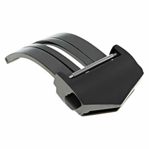 FOR LEATHER BAND RUBBER STRAP FOR TAG HEUER DEPLOY CLASP 20/22 CARRERA BLACK - Picture 1 of 3