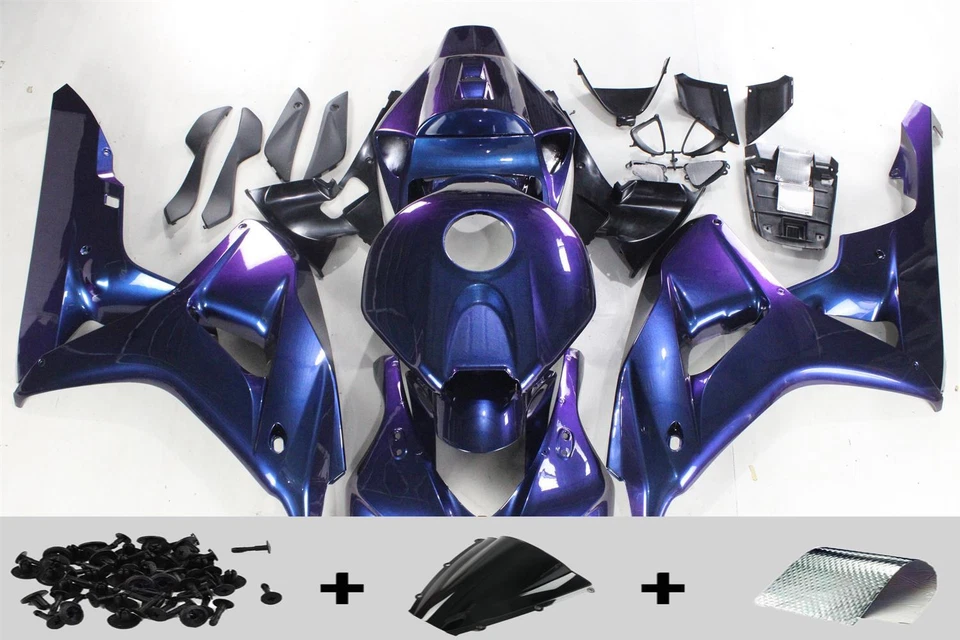 Kit de carenado camaleón + pernos para carrocería ABS azul púrpura Honda CBR1000RR 2006-2007 Foto 1 de 4