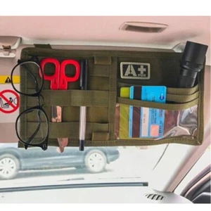 Tactical MOLLE Car Sun Visor EDC Tool Organizer Auto Interior Pocket Storage Bag - Picture 1 of 6