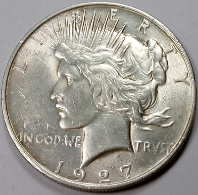 1927-D Peace Silver Dollar - Image 1 of 2