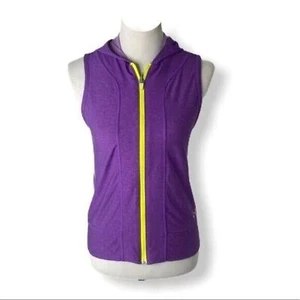 Girl's Large Shirt Under Armour Purple Hooded Sleeveless Full Zip Athletic - Picture 1 of 8