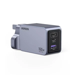 UGREEN 100W Charger Nexode Pro 3-Port GaN Fast Charging Compact Mains Adapter - Picture 1 of 24