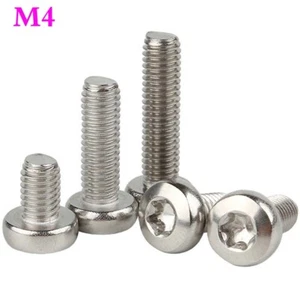 Tornillos de máquina de cabeza de cacerola Torx de acero inoxidable M4 - 0,7 pernos hexabulares de seis lóbulos - Imagen 1 de 14