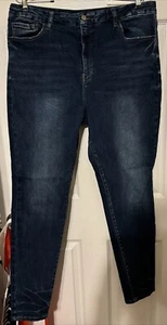 Kancan Kurvy Ultra High Rise  Skinny Dark Blue Denim Jeans Women’s Size 34 X 30 - Picture 1 of 11