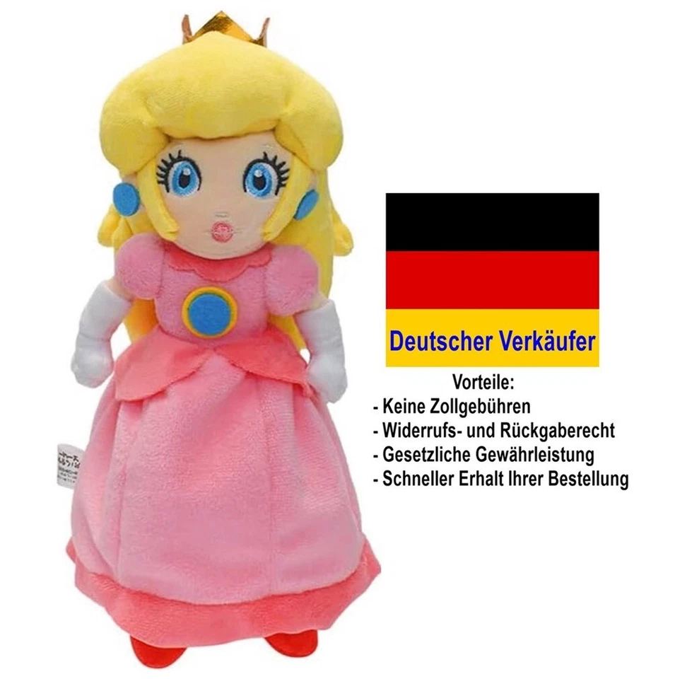 K.A. CMF - SUPER MARIO Plüsch Figur Prinzessin Peach 25 cm Plush Plüschtier Stofftier