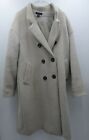 Ladies New Look Long Cream Polyester Beautiful Lined Jacket Size 12