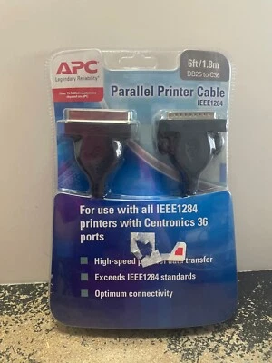 APC Parallel Printer Cable IEEE1284, 6ft NEW - Image 1 of 2
