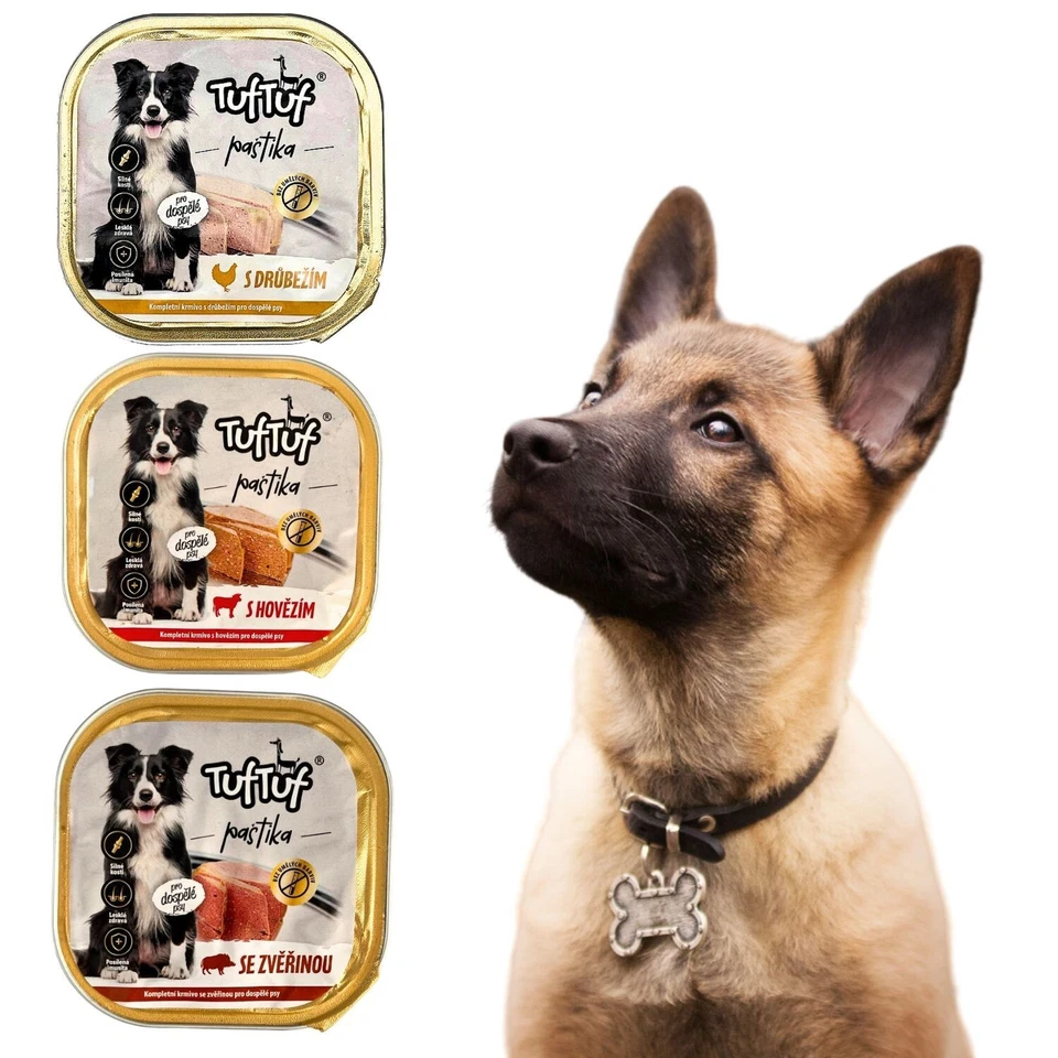 Pastete 300g MIX Hundefutter Rind Wild Huhn Nassfutter Aluschale Multivariante - Bild 1 von 4