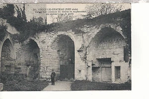 Postal interior ruinas del castillo francés The Château de Coucy 2197 - Imagen 1 de 2