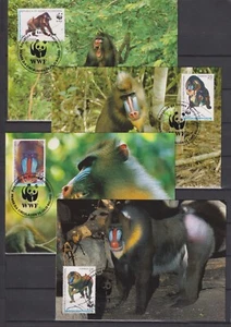 F2079 - Guinea Ecuatorial - 1991- Maxicards - Apen / Monkeys / Affen / Mandril - Picture 1 of 1
