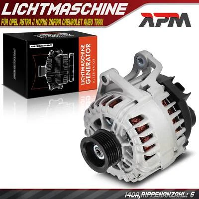 Lichtmaschine Generator 140A für Opel Astra J Mokka Zafira Chevrolet Aveo Trax - Bild 1 von 4