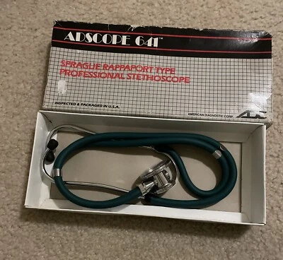 Estetoscopio Adscope 641 Sprague Rappaport verde azulado Foto 1 de 4