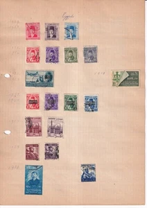 SA29d Egypt 1930's - 1950's section, used stamps hinged on paper - Picture 1 of 2