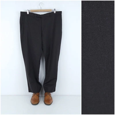 Mens Trousers 39 Waist 27 Leg DEVR30 Dress Suit Office Brown Pants Slacks - Image 1 of 4