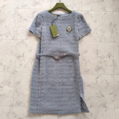 NWT Gucci Mini dress with detachable belt and brooch detail Size 40 42 - Image 1 of 4