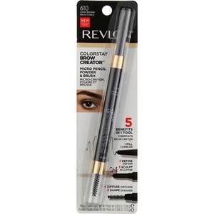2 Pack Revlon ColorStay Brow Creator, Dark Brown 610, 0.003 oz - Picture 1 of 2
