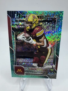 AJ TURNER 2025 Bowman University Chrome Aqua Mini Diamond Refractor /325 - Picture 1 of 1