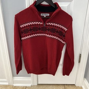 SilverLake Boy's Sweater Size L Young Men's Boys Special Occassion Sweater RED - Picture 1 of 4
