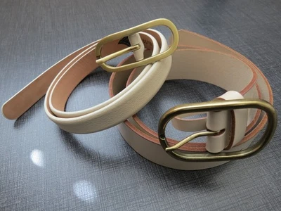 Lote de 2 Cinturones - ANTHROPOLOGIE & PIKOLINOS Cinturones de Cuero Cinturón Talla S Pequeño ¡BONITO! Foto 1 de 4