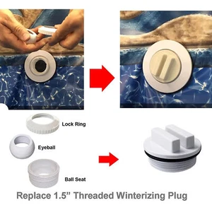 Pool Drain Plug Reusable Wide Application Swimming Pool Strainer Plug Compact - Picture 1 of 12