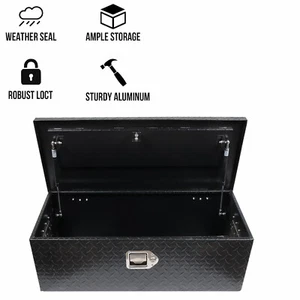 Labwork Aluminum Black Tool Box For Pickup Trailer Truck Storage 30 Inch - Picture 1 of 18