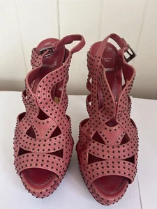 Genuine Christian Dior Pink Studded Leather Heels Size 41 - Bild 1 von 12