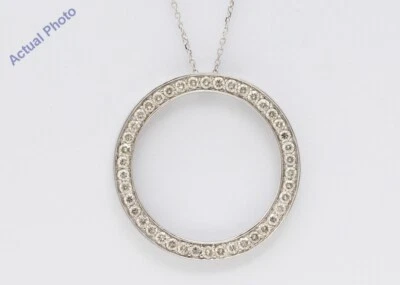 Colgante de diamantes círculo de vida redondo blanco 14k (claridad 1,4 quilates I Si1-si2) Foto 1 de 4
