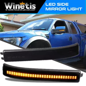 Espejo retrovisor LED dinámico luces intermitentes reflector para Ford F-150/F150 Raptor - Imagen 1 de 10