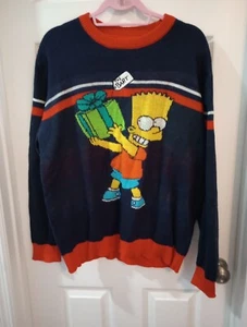 Vintage H&M Bart Simpson L Christmas Sweater, Pre Loved Condition - Picture 1 of 8