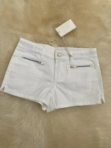 NWT 100% AUTH Gucci Kids White Stretch Denim Shorts Strass Logo 341235 - Picture 1 of 7