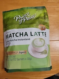 Prince of Peace 3 in 1 Matcha Latte, Instant Beverage, 12 Sachets, BB 06/25 - Picture 1 of 13