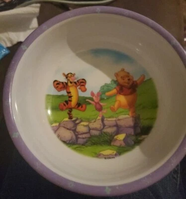 Zak Designs Melamina Winnie the Pooh Cuenco Coleccionable 5.5" Borde Púrpura Foto 1 de 3