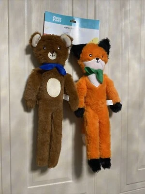 NEW Zippy Paws Set /2 Very Solf Dog Toy Z Stitch   Flat with Squeakers 15” - Image 1 of 4