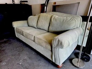 Ethan Allen Couch Sofa Mint Green 85” L x 40” W x 36” H $35 FLAT Pick Up Only LI - Picture 1 of 6