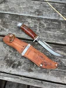 Vintage Estwing Hunting Knife 4 1/2" Blade w/ Original Sheath - Picture 1 of 17