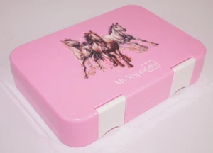 Meine Vesperbox Bento Box Kinder Brotdose mit 4+2 Fächern Extrem Rosa-Pferd Neu - Bild 1 von 6