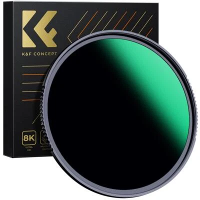 K&F Concept Lens Filter ND1000 67mm 77mm 82mm NANO X Fixed Neutral Density  - Image 1 of 4