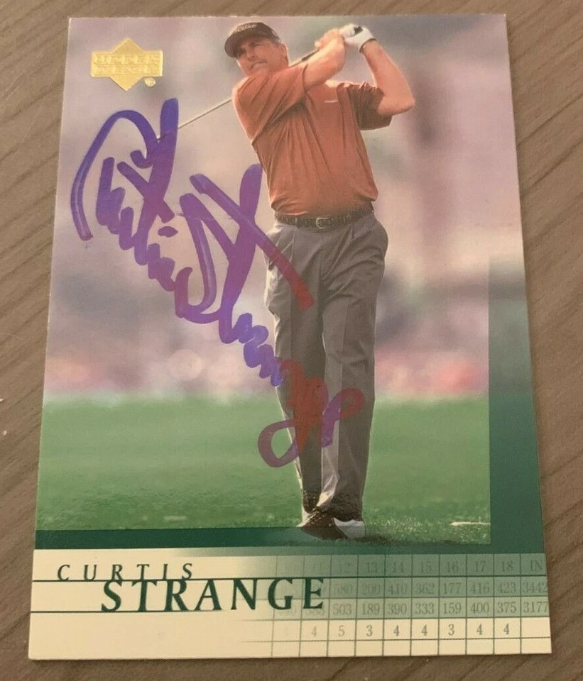 CARTÃO DECK SUPERIOR 2001 AUTOGRAFADO CURTIS STRANGE COM CERTIFICADO DE AUTENTICIDADE  - Imagem 1 de 1