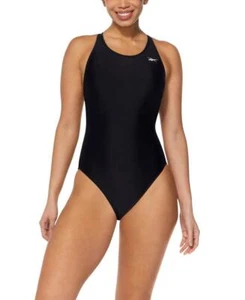 Reebok Women's One Piece Swimsuit Athletic Square Neck Lined Black Size L - Picture 1 of 1