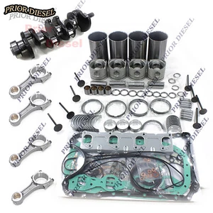 Isuzu 4JB1 Overhaul Kit&Crankshaft&Rods For Mustang Bobcat 843 853 1213 960 2060 - Picture 1 of 5